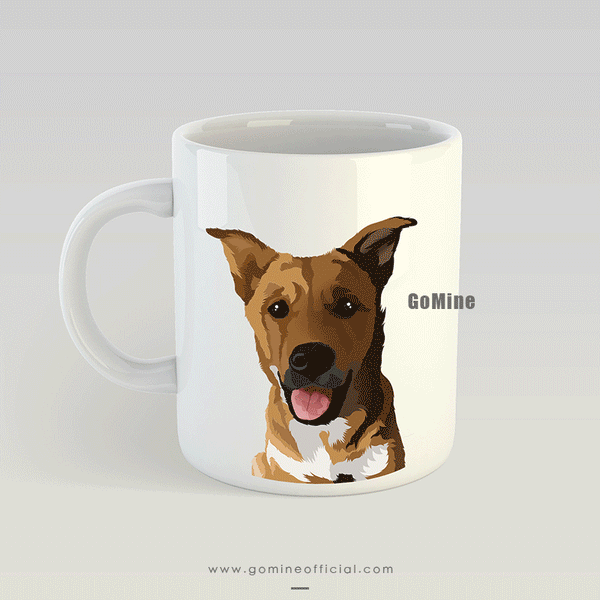 Custom Pet Portrait Mugs - GoMine